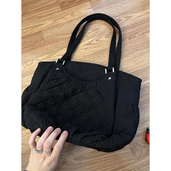 Vera Bradley Glenna Classic Black Quilted Satchel Bag - Picture 8 of 8
